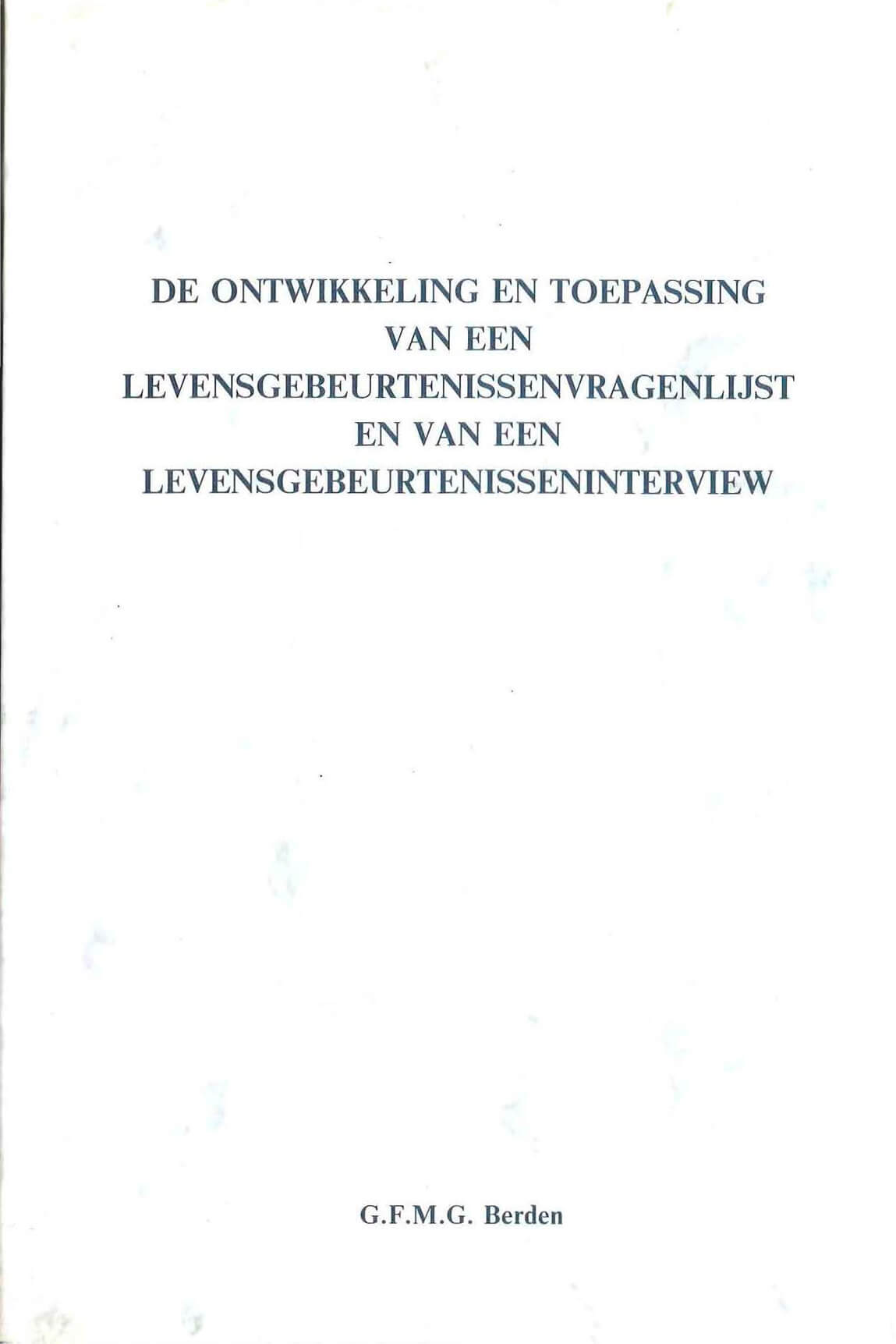 Cover Ontwikkeling Levensgebeurtenissenvragenlijst